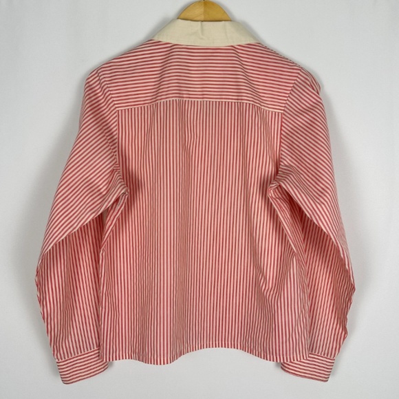 Vintage 1980’s ‘Separate Sensations’ Cotton Dress Shirt in Red Stripes - M - Picture 3 of 8